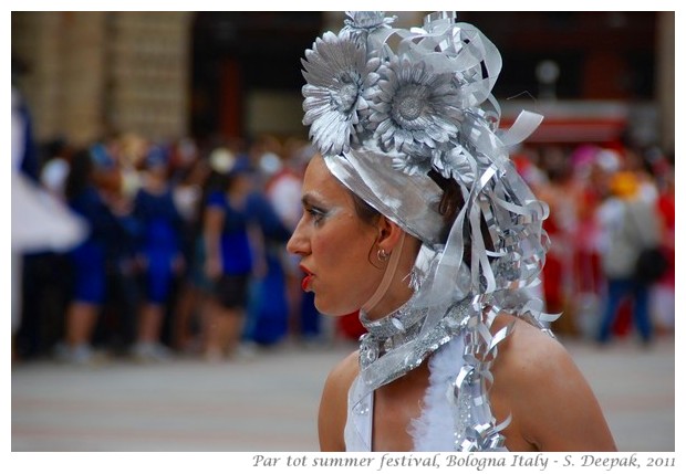 Silver queen from Partot parade, Bologna, Italy - images by S. Deepak