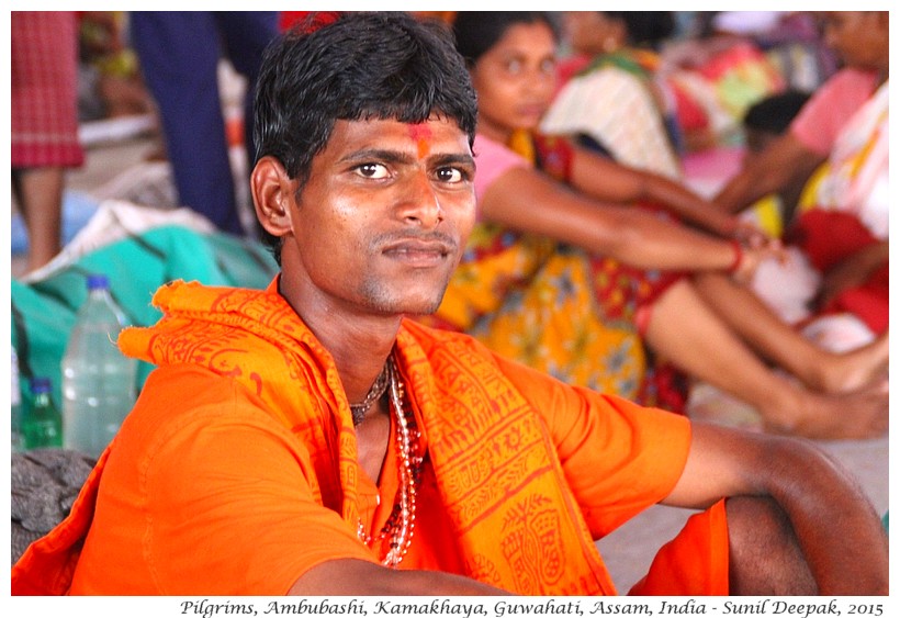 Portraits of men, Ambubashi festival, Guwahati, Assam, India - Images by Sunil Deepak