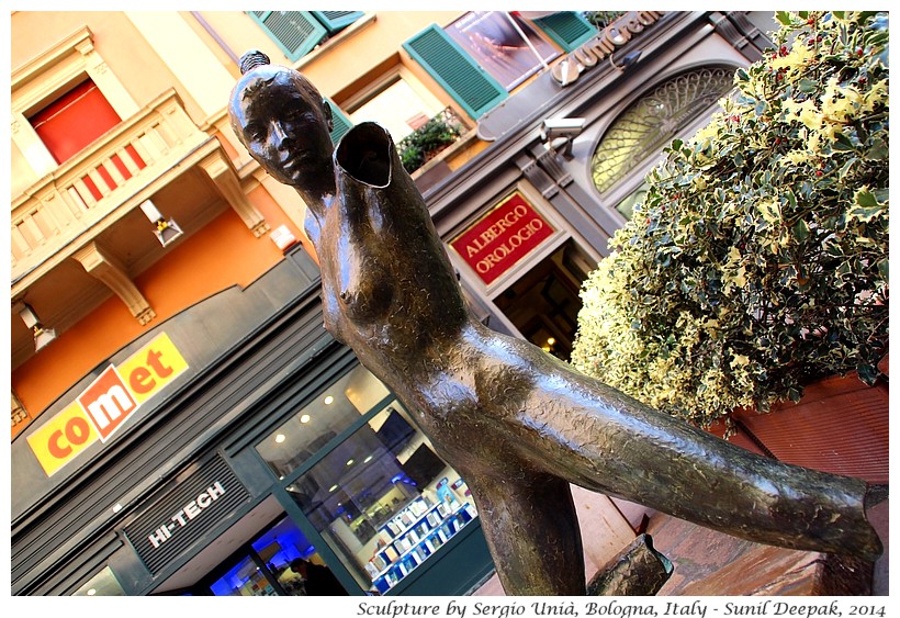 Sculpture woman with broken arms by Sergio Unia, Beologna, Italy - Images by Sunil Deepak