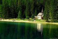 Braie lake, South Tyrol, Italy